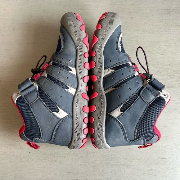 Mishansha Youth Non-Slip Hook Loop Closure Blue Hiking Boots Shoes Sz 3.5 Unisex - Picture 7 of 10